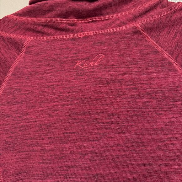 KUHL Berry Pink Cowl Thumbholes Pockets Long Sleeve Knit Dress Small - Picture 3 of 9